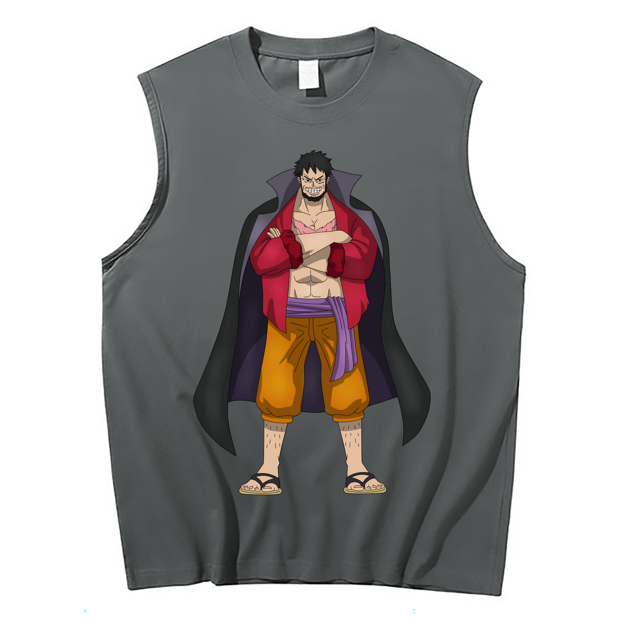 ワンピース モンキー・D・ルフィ ONE PIECE Monkey D. Luffy コットン100％タンクトップ（フロントプリント）